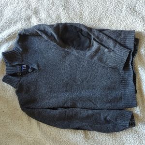Gap heavy button neck sweater w elbow pads